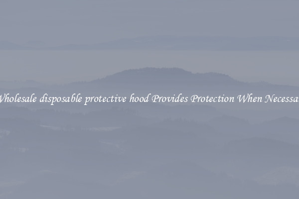 Wholesale disposable protective hood Provides Protection When Necessary