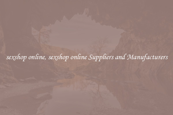 sexshop online, sexshop online Suppliers and Manufacturers