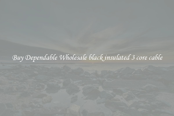 Buy Dependable Wholesale black insulated 3 core cable