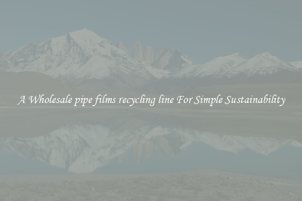 A Wholesale pipe films recycling line For Simple Sustainability 