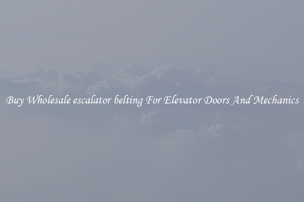 Buy Wholesale escalator belting For Elevator Doors And Mechanics