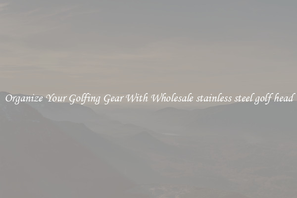 Organize Your Golfing Gear With Wholesale stainless steel golf head