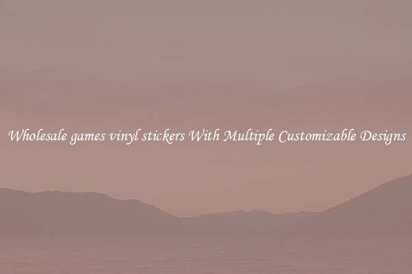 Wholesale games vinyl stickers With Multiple Customizable Designs