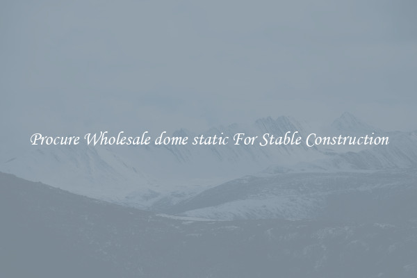 Procure Wholesale dome static For Stable Construction