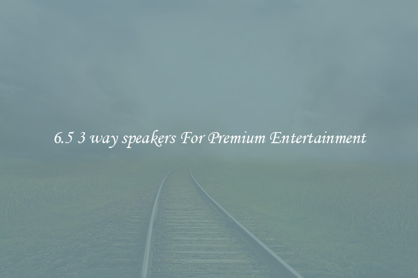 6.5 3 way speakers For Premium Entertainment
