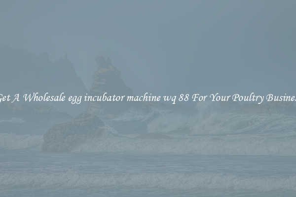 Get A Wholesale egg incubator machine wq 88 For Your Poultry Business